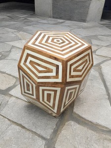 Customized Bone Inlay Console Side <b>Stool</b> Elegant Home Decor Piece - Product Image 2