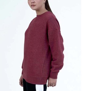 Ropa de invierno lisa y extragrande de manga larga informal en blanco, precio barato al por mayor, superventas, Sudadera de cuello redondo de secado rápido para mujer - Product Image 5