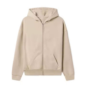 Sudadera con Capucha Unisex Personalizable, Lisa, con Cremallera Completa, de Felpa, Talla Grande, Gruesa, Cálida, Informal, 100% Algodón, Ecológica, con Estampado - Product Image 1