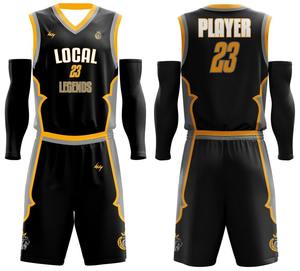 เครื่องแบบบาสเก็ตบอลของผู้ชายชุดออกกำลังกายผ้าระบายอากาศได้ดีพิมพ์ลาย - Product Image 4