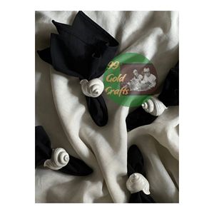 แหวนผ้าเช็ดปากเปลือกหอยธรรมชาติทำด้วยมือจากเวียดนามเป็นมิตรต่อสิ่งแวดล้อมโต๊ะอาหารค่ำของตกแต่งงานแต่งงาน - Product Image 5