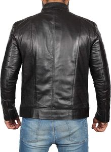Chaqueta de Invierno de Cuero Vacuno de Primera Calidad OEM, Transpirable, Deportiva, con Cierre Completo y Cuello Alto Ajustable, Estilo Urbano - Product Image 2