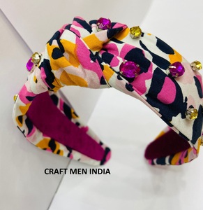 2025 nouveaux bandeaux perlés faits à la main pour les femmes fête et soirée bandeaux en tissu accessoires de cheveux lumineux et multicolore élégant - Product Image 4