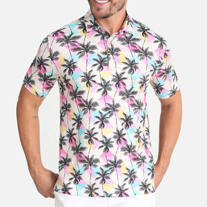 Vêtements de golf pour hommes en gros, nouveau design, jersey 100% polyester, anti-UV, impression par sublimation, séchage rapide, coupe classique, pour t-shirt de golf - Product Image 6