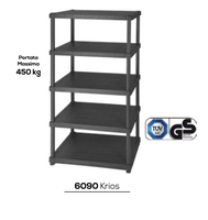 Étagères de garage en plastique PP résistant aux intempéries, 5 couches, faciles à installer, noires, capacité de 450 kg, design multifonction détachable, outils