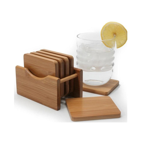 Sous-verres carrés en noyer, design unique, artistique, en bois, résistant à la chaleur, durable, épaisseur et diamètre personnalisés - Product Image 3