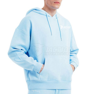 Sweat-shirts oversize pour hommes, vêtements d'hiver, 100% coton, couleur unie, coupe décontractée, en molleton - Product Image 2