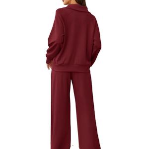 Vêtements de sport Jogging costume vêtements de sport pantalons sweat-shirt avec pantalons de survêtement sweats à capuche vierges surdimensionné femmes ensemble 2 pièces ensemble - Product Image 2