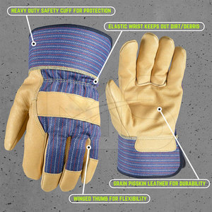 Gants de sécurité antidérapants personnalisés de haute qualité avec logo Gants de travail avec doublure en coton Doigt de protection Prix de gros sur la vente - Product Image 3