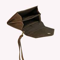 Dompet Kulit Sapi Asli Ukiran Tangan Laris Manis, Dilengkapi Kancing Tekan, Dapat Digunakan Sebagai Casing Ponsel, Cocok Untuk Wanita, Untuk Sehari-hari Dan Belanja