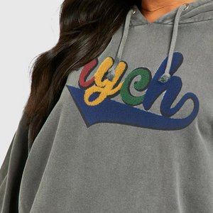 Sweat à capuche long en peluche d'hiver pour femmes avec manches longues et cordon de serrage en gros respirant coupe ample sweat à capuche de sport chaud - Product Image 4