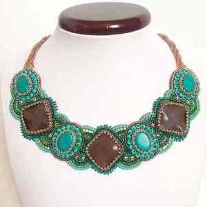 Collar de Moda con Cuentas de Vidrio y Bordado para Mujer, Estilo Moderno, Ideal para Regalos de Boda y Fiestas - Product Image 6