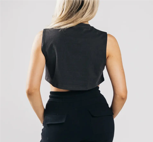 Femmes élégant o-cou Compression Gym haut quatre voies Stretch Fitness Yoga réservoir perles bouton décoration fait Jersey grande taille - Product Image 4