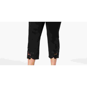 INC International Concepts Pantaloni corti da donna taglie forti con orlo in pizzo nero taglia 24W - Product Image 3