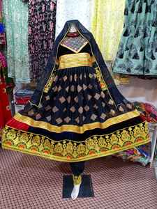 Embrassez l'élégance Superbe robe de soirée afghane Patyala Panache Turquoise Salwar Broderie complexe Anarkali - Product Image 5