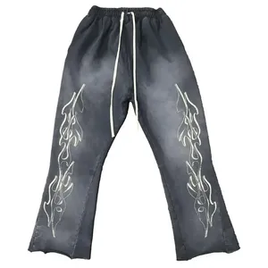 Conjunto Deportivo de Dos Piezas Estilo Urbano, Lavado Ácido, Sudadera con Capucha Desgastada, Estilo Informal - Product Image 5