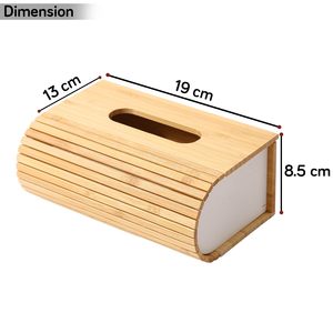Porte-boîte à mouchoirs magnétique en bois Rangement de serviettes en laiton pour décoration de voiture de cuisine à la maison - Product Image 3