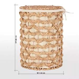 Cesta de jacinto de agua, venta al por mayor, hecha a mano, ligera, duradera, ecológica, cesta decorativa para utensilios de cocina y servicio - Product Image 6