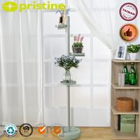 Support à plantes moderne à 3 niveaux en métal avec étagères circulaires pour plantes vertes d'intérieur et pots de fleurs au design minimaliste