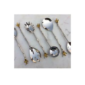 Ensemble de couverts élégants en acier inoxydable avec vernis miroir pour la cuisine Ensemble de 6 couverts de service à salade en métal de taille personnalisée pour la maison - Product Image 6