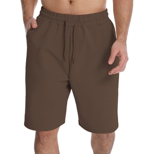 Short de survêtement en molleton de coton pour hommes de haute qualité sur mesure 100% coton décontracté motif solide teint uni - Product Image 2