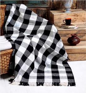 Luxury Throw <b>Blanket</b> 100%Cotton Soft and <b>Warm</b> Checked Throw <b>Blanket</b> Collection Cotton <b>Blanket</b> Home From Indian Supplier By ITHL - Product Image 3