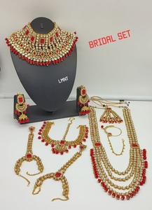 Indian Traditional & Fashionable Gold Plated Designer Antique Full Bridal <b>Jewellery</b> Necklace <b>Set</b> WithMaangTikka for <b>Girl</b> & Women - Product Image 3