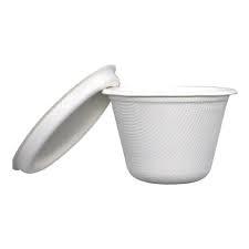 Gobelet en pulpe biodégradable écologique durable de 4 oz (110 ml), design personnalisé, bol à glace jetable en bagasse de canne à sucre pour mariage - Product Image 3