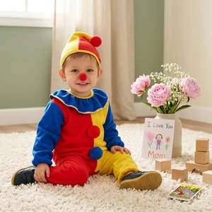 Customizable XL Size Boy's Clown Costume with Dragon Design for Parties Carnivals Promotions <b>Mascot</b> Costume - Product Image 4