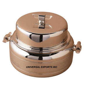 Marmite en acier inoxydable finition or dernière nouvelle collection de chauffe-plats décoratifs meilleure qualité casserole en métal de luxe - Product Image 2