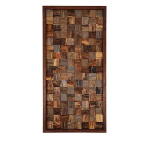 Arte de pared de madera rústica cultivada en EE. UU., decoración de madera dura pulida para sala de estar, dormitorio, decoraciones de pared enmarcadas estéticas - Product Image 1