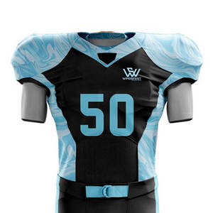 Uniforme de football américain de haute qualité 100% polyester respirant à manches courtes fabriqué au Pakistan-bas prix - Product Image 3