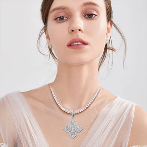 Unisex Rapper's Hiphop Iced Out Lab Grown Diamond Pendant Necklaces Rope <b>Chain</b> <b>925</b> <b>Sterling</b> <b>Silver</b> for <b>Men</b> & Women - Product Image 2