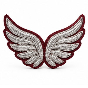 Badge personnalisé en fil de métal, patch brodé de luxe, applique décorative faite à la main pour chapeaux, uniformes, vêtements et accessoires - Product Image 1