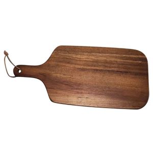 Tabla de cortar de madera de acacia y mango cuadrada práctica de buena calidad con tablas de cortar de madera con mango - Product Image 1