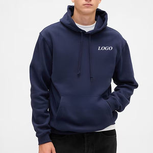 Sudadera con Capucha para Hombre, Diseño Básico con Bolsillos Tipo Canguro y Logotipo Personalizable, Diseño Informal con Capucha, Corte Holgado, Color Sólido, 2026 - Product Image 1