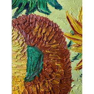 Pintura al Óleo de Girasoles de Van Gogh Pintada a Mano sobre Lienzo de 24.5x36 Pulgadas, Decoración de Pared, Impresión Clásica de Flores, Impresión Hecha a Mano - Product Image 5