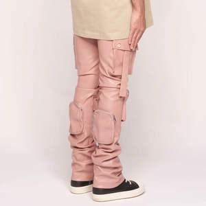 กางเกงหนังแท้คุณภาพสูงแบบสั่งทำปี 2026 สำหรับผู้ชาย หนังกลับ 100% สไตล์สตรีท ฤดูใบไม้ร่วง บริการ OEM พร้อมให้บริการ กางเกงหนังแท้ - Product Image 5