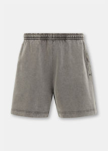 กางเกงขาสั้นผ้าเกล็ดปลาเทอร์รี่สำหรับผู้ชายวินเทจซักด้วยกรดไซส์ใหญ่พิเศษออกแบบโลโก้ได้ตามต้องการ - Product Image 4