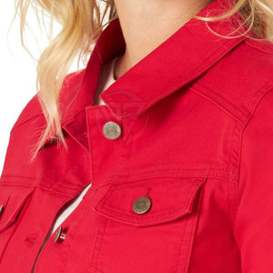 Vestes en jean pour femmes à manches longues, hiver, tricotées, respirantes, en toile 100% coton, écologiques, service OEM, taille personnalisée, vente en gros - Product Image 3