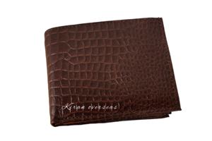 Prêt à expédier Portefeuille souple en cuir de crocodile de haute qualité fait à la main portefeuille ultra fin loisirs d'affaires pour hommes - Product Image 3