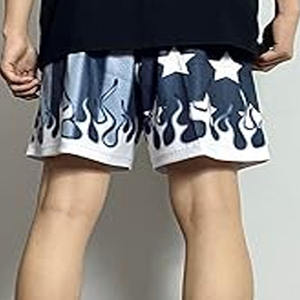 Short de basket-ball personnalisé pour hommes en maille double couche avec poches zippées brodées cousues vente en gros - Product Image 6