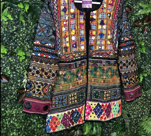 Women's Embroidered Blouson Jacket With Fringe Geometric Pattern Handmade Boho Style Autumn Wear - Product Image 6