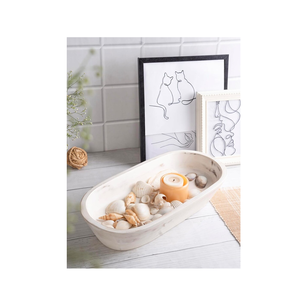 Tazón de masa de madera de 10 piezas, tazón rústico decorativo tallado para decoración del hogar, velas, tazón central - Product Image 4