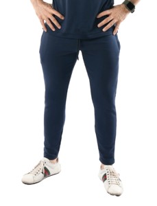 Derniers pantalons de jogging en polyester/coton spandex personnalisés pour hommes, mi-lourds, brodés et anti-rides, style décontracté, en toile - Product Image 2