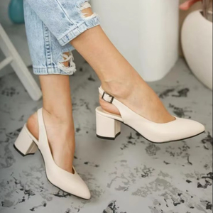 Sandalias de Tacón de Cristal Blanco para Mujer, Elegantes Sandalias de Plataforma Media con Diseño Cómodo y a la Moda, Tallas 40-43, Hechas en Turquía - Product Image 1