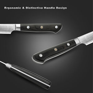 Cuchillo de Cocina Profesional de 5 Pulgadas, 67 Capas de Acero Damasco AUS-10, Cuchillo para Pelar y Cortar Frutas con Mango Azul G10 - Product Image 3