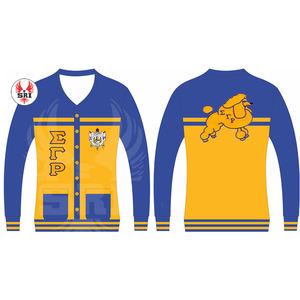 Custom made design Sigma Gamma Rho Regular Fitting Long Sleeves V-Neck button <b>Cardigan</b> Knitwear lightweight <b>warm</b> Men's Sweaters - Product Image 5