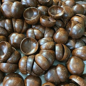 ชามกะลามะพร้าวทำด้วยมือดีไซน์ธรรมชาติแบบชนบทพร้อมช้อนสำหรับงานปาร์ตี้กลางแจ้งปิกนิกชายหาดใช้ในไลฟ์สไตล์เป็นมิตรกับสิ่งแวดล้อม - Product Image 2