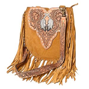 Sac bohème en cuir suédé Hot Deal sac de cantine occidentale de concepteur usiné à la main en cuir de vachette au meilleur prix - Product Image 1